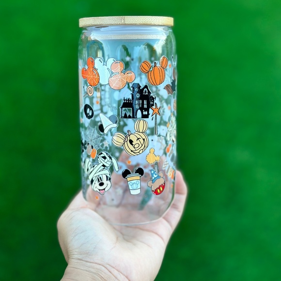 Disney Halloween Glass can - Picture 1 of 4